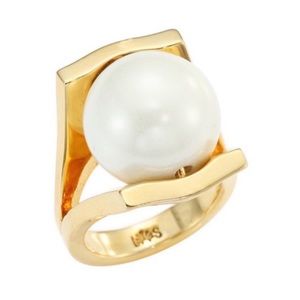 LELE SADOUGHI • Gold Pinball Pearl Cocktail Ring
